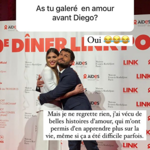 Iris Mittenaere se livre sur son couple avec Diego El Glaoui, sur Instagram en février 2022.