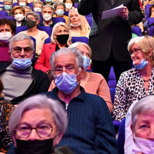 Exclusif - Julien Lepers - 7e édition du grand concours départemental "Danse avec les seniors" dans la salle Apollon du palais Acropolis à Nice. Le 6 février 2022. © Bruno Bebert/Bestimage