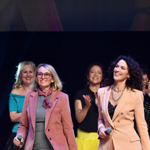 Exclusif - Gaëlle Frontoni et Linda Hardy - 7e édition du grand concours départemental "Danse avec les seniors" dans la salle Apollon du palais Acropolis à Nice. Le 6 février 2022. © Bruno Bebert/Bestimage