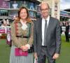 Eric Woerth et sa femme Florence - 95ème Qatar Prix de l'Arc de Triomphe à l'Hippodrome de Chantilly le 2 octobre 2016.