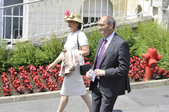 Eric Woerth et sa femme Florence Woerth durant le 167ème Prix de Diane Longines à l'hippodrome de Chantilly, à Chantilly, le 19 Juin 2016.