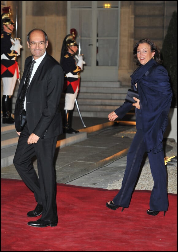 Eric Woerth et son épouse Florence lors d'un dîner d'état à l'Elysée en 2010