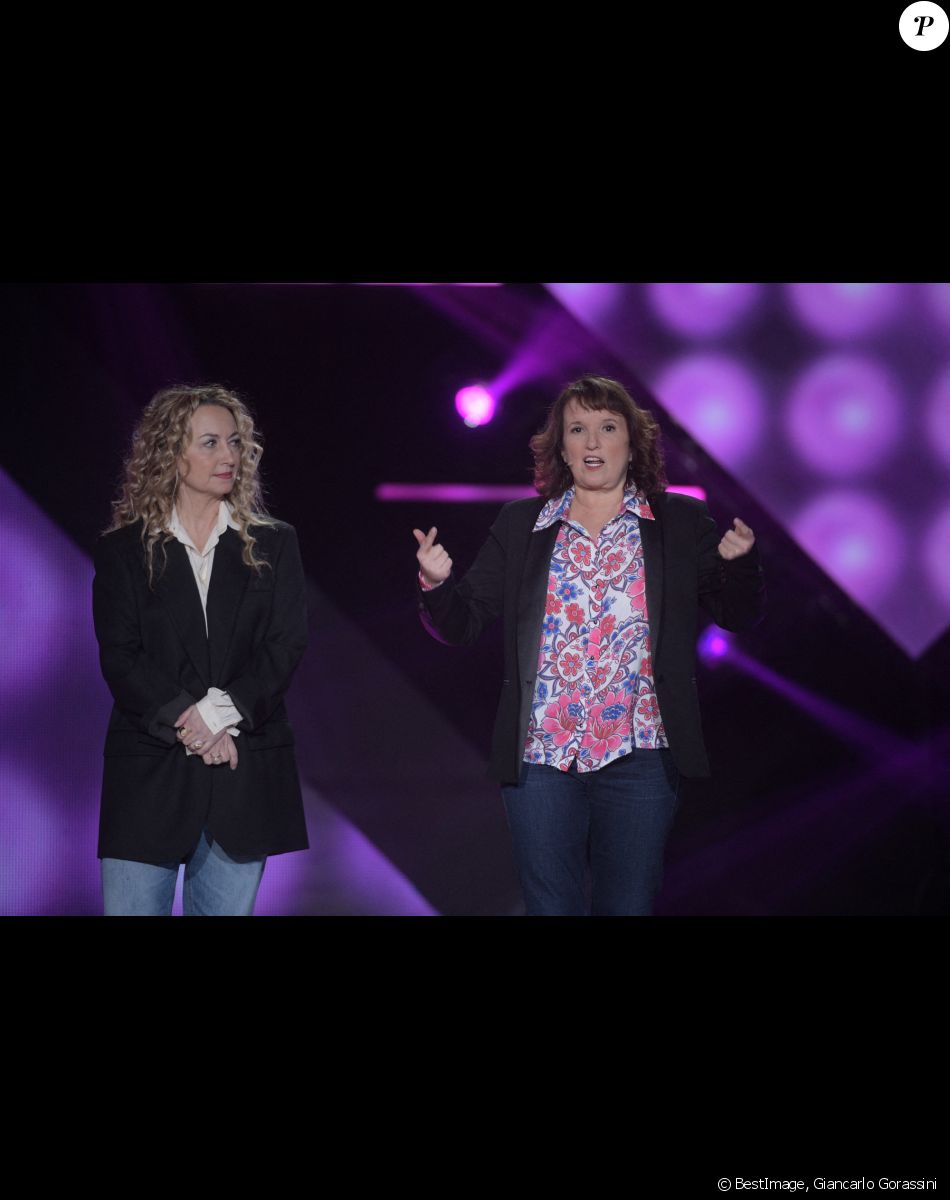 Exclusif - Christelle Chollet et Anne Roumanoff - Enregistrement de l'émission "Les 30 duos Comiques Préférés des Français", présentée par L.Boccolini, et diffusée le 12 février sur France 2 © Giancarlo Gorassini / Bestimage