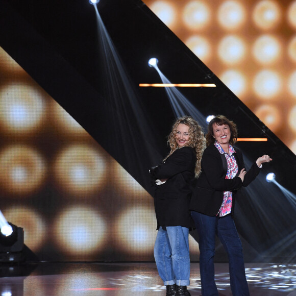 Exclusif - Christelle Chollet et Anne Roumanoff - Enregistrement de l'émission "Les 30 duos Comiques Préférés des Français", présentée par L.Boccolini, et diffusée le 12 février sur France 2 © Giancarlo Gorassini / Bestimage 