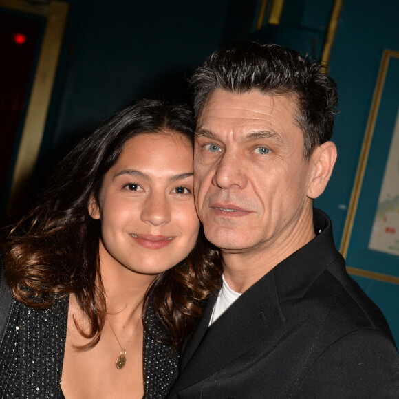 Exclusif - Marc Lavoine et sa compagne Line Papin à la générale de presse du spectacle musicale " Les Souliers Rouges " aux Folies Bergères à Paris, France, le 4 février 2020. © Veeren/Bestimage