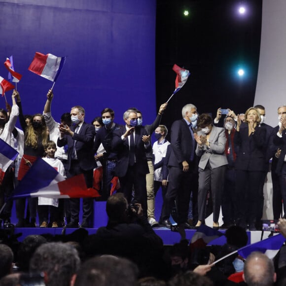 Meeting de Valérie Pécresse, candidate LR à l'élection présidentielle 2022, au Zénith de Paris le 13 février 2022