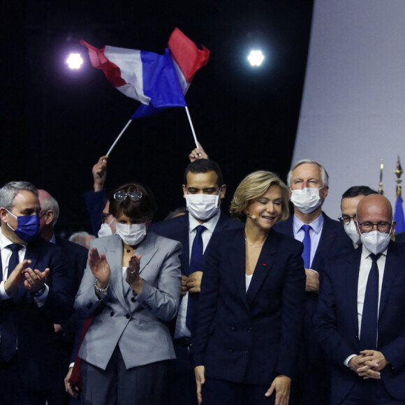 Meeting de Valérie Pécresse, candidate LR à l'élection présidentielle 2022, au Zénith de Paris le 13 février 2022