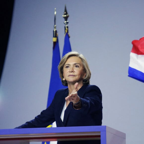 Meeting de Valérie Pécresse, candidate LR à l'élection présidentielle 2022, au Zénith de Paris le 13 février 2022