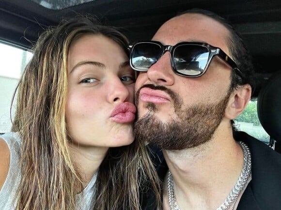 Thylane Blondeau et son fiancé Ben Attal sur Instagram, 2021.