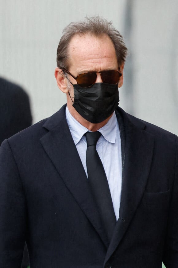 Vincent Lindon - Arrivées aux obsèques (bénédiction) de Gaspard Ulliel en l'église Saint-Eustache à Paris. Le 27 janvier 2022 © Jacovides-Moreau / Bestimage 