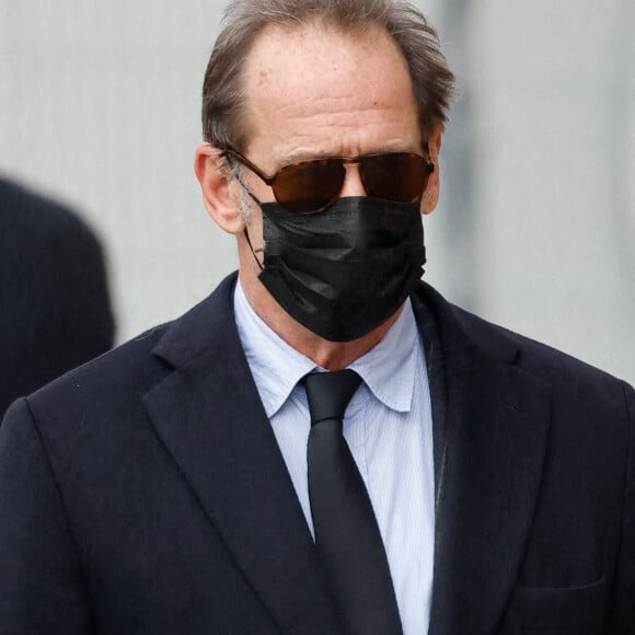 Vincent Lindon - Arrivées aux obsèques (bénédiction) de Gaspard Ulliel en l'église Saint-Eustache à Paris. Le 27 janvier 2022 © Jacovides-Moreau / Bestimage 