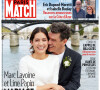 Line Papin et Marc Lavoine se marient à Paris, le 25 juillet 2020. Une de "Paris Match" consacrée à leur union, le mercredi 5 août 2020.