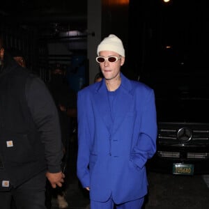Exclusif - Justin Bieber et sa femme Hailey Baldwin Bieber arrivent au restaurant "Catch" à Los Angeles, le 11 février 2022.