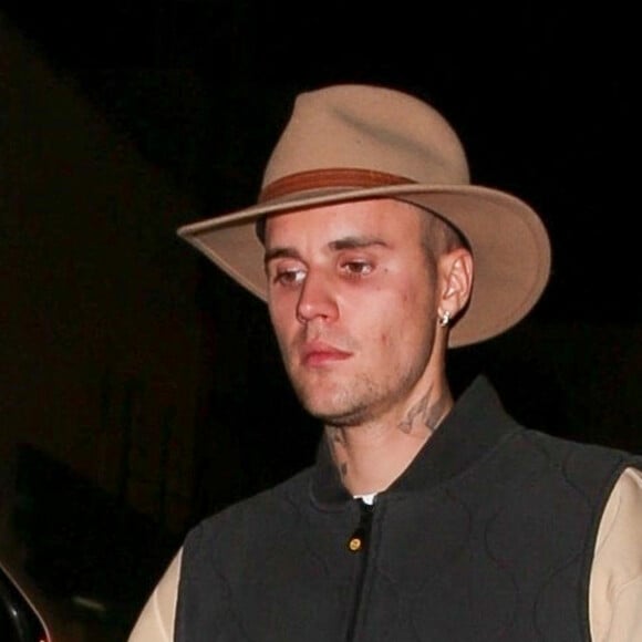 Exclusif - Justin Bieber va dîner au restaurant "Il Pastaio" à Beverly Hills le 20 janvier 2022.
