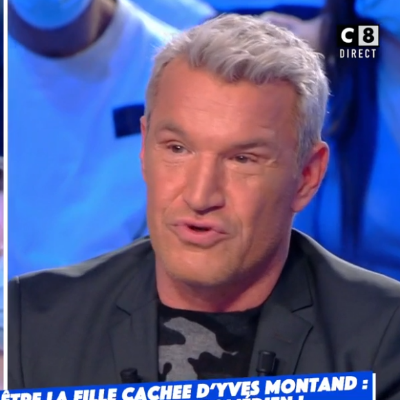 Benjamin Castaldi et Aurore Drossart, prétendue fille d'Yves Montand, s'explique dans Touche pas à mon poste lundi 21 février