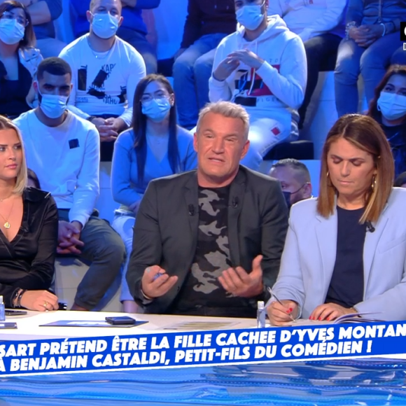 Benjamin Castaldi et Aurore Drossart, prétendue fille d'Yves Montand, s'explique dans Touche pas à mon poste lundi 21 février