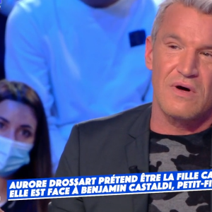 Benjamin Castaldi et Aurore Drossart, prétendue fille d'Yves Montand, s'explique dans Touche pas à mon poste lundi 21 février