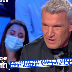 Benjamin Castaldi et Aurore Drossart, prétendue fille d'Yves Montand, s'explique dans Touche pas à mon poste lundi 21 février