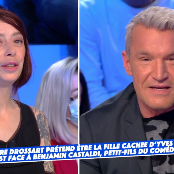 Benjamin Castaldi et Aurore Drossart, prétendue fille d'Yves Montand, s'explique dans Touche pas à mon poste lundi 21 février