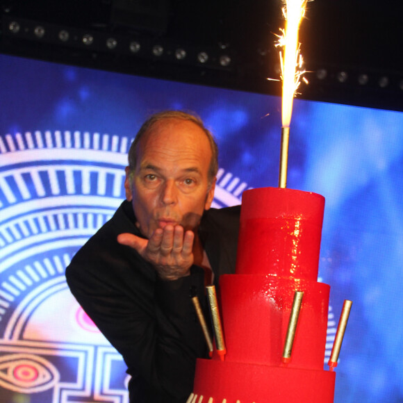 Exclusif - Laurent Baffie - L.Baffie fête ses 60 ans avec ses amis au Manko à Paris, France, le 19 avril 2018. © Philippe Baldini/Bestimage