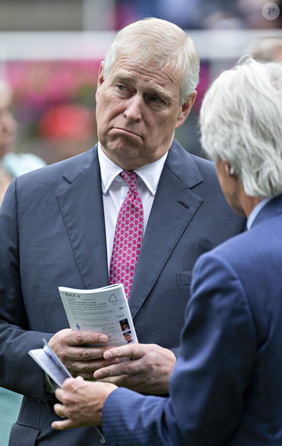 Le prince Andrew assiste à la course de chevaux King George à Ascot - Ascot le 27 juillet 2019. 