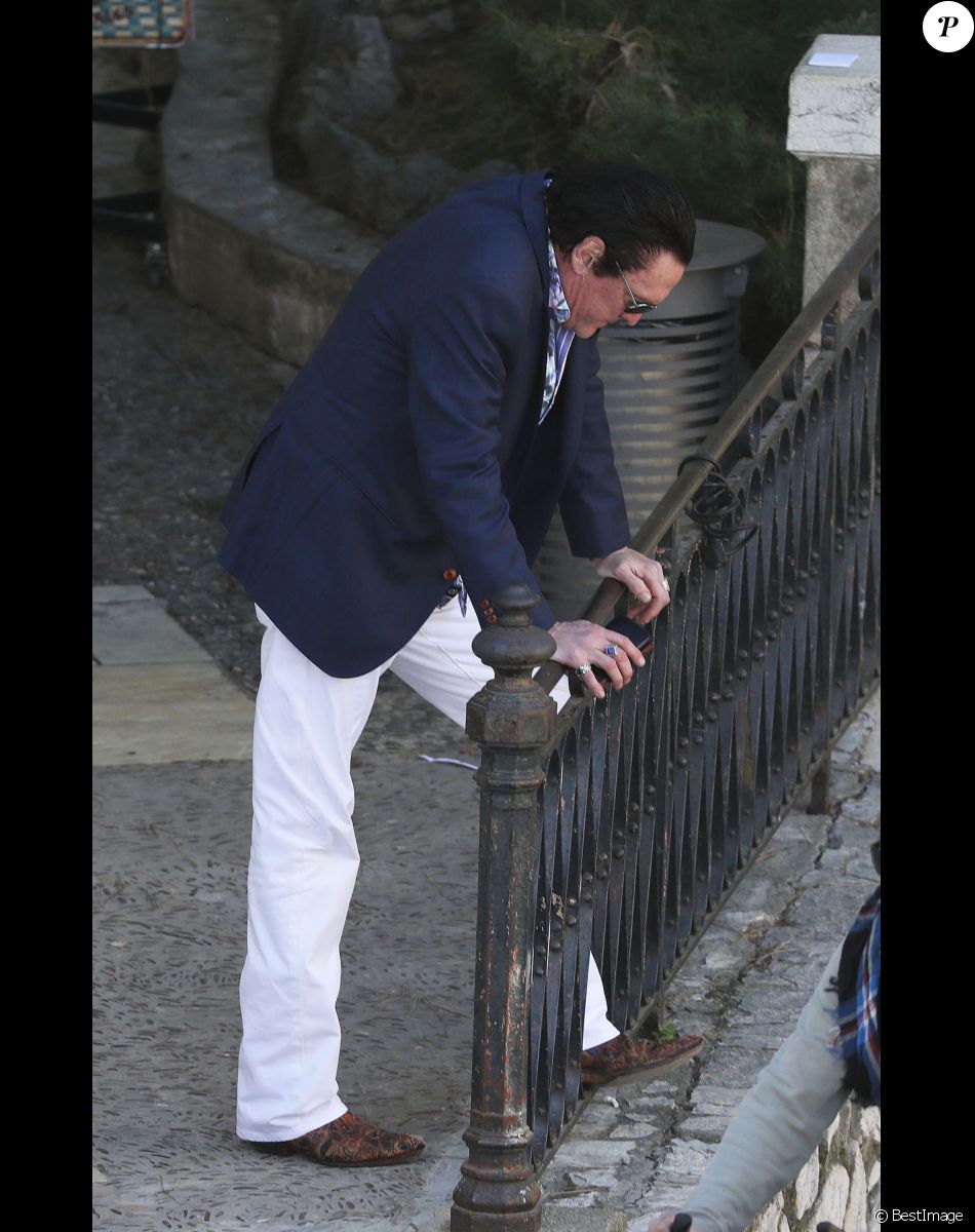 Exclusif - Michael Madsen et sa femme sont en visite à Saint-Paul-de-Vence le 11 mars 2019.