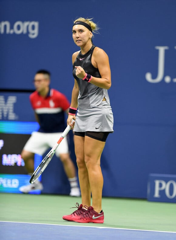 Elena Vesnina sur le terrain de l'US Open le 2 septembre 2017 à New York.
