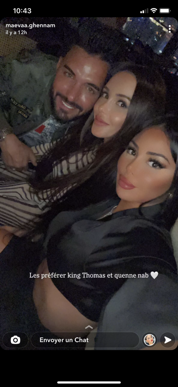 Nabilla retrouve Maeva Ghennam en soirée - Snapchat