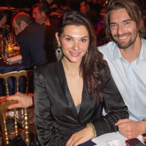 Exclusif - Le nageur Camille Lacourt et sa compagne Alice Detollenaere lors de la soirée de gala de l'Institut Rafaël, maison de l'après Cancer, au Pavillon Gabriel à Paris le 13 décembre 2021. © Erez Lichtfeld / Bestimage