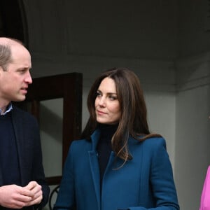 Le prince William, duc de Cambridge et Catherine (Kate) Middleton, duchesse de Cambridge à la sortie du "Foundling Museum" à Londres, Royaume Uni, le 19 janvier 2022.