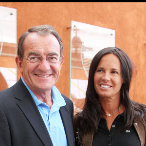 Jean-Pierre Pernaut et sa femme Nathalie Marquay à Roland Garros en 2011