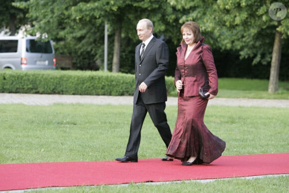 Vladimir Poutine et son épouse Lioudmila en visite à Heligendamm en Allemagne le 6 juin 2007