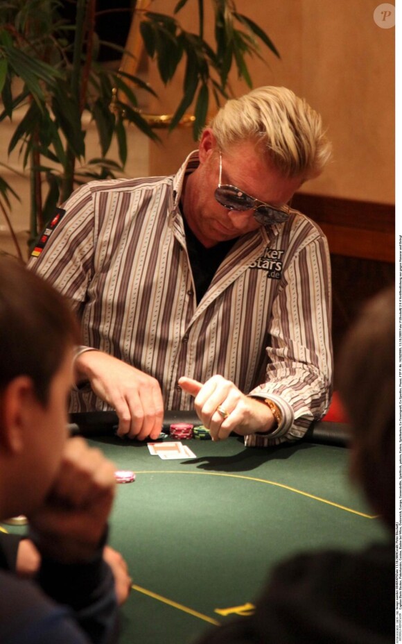 Boris Becker participe à un tournoi de poker en Autriche. 13 janvier 2010