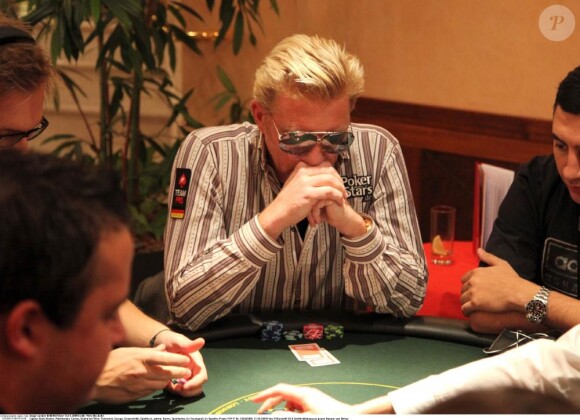 Boris Becker participe à un tournoi de poker en Autriche. 13 janvier 2010