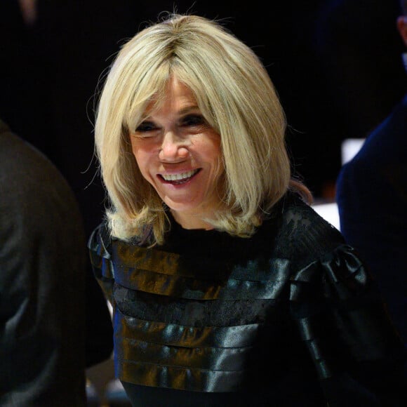 Brigitte Macron au dîner du CRIF (Conseil Représentatif des Institutions juives de France) au Carrousel du Louvre à Paris. Le 24 février 2022