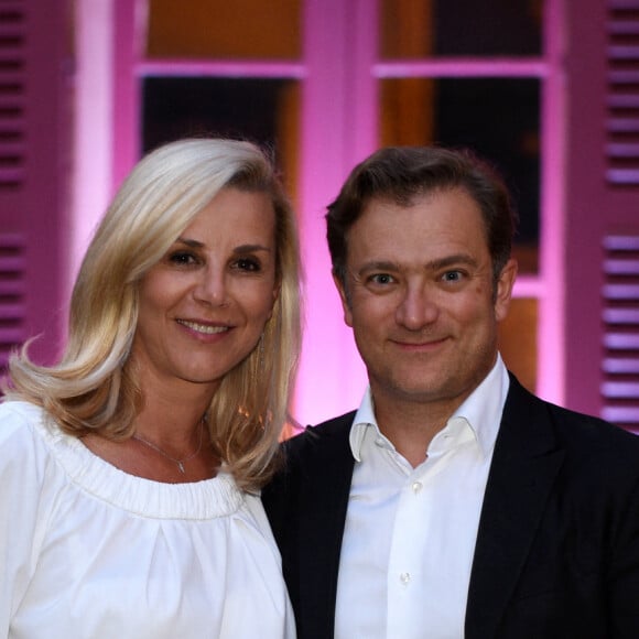 Exclusif - Laurence Ferrari et son mari Renaud Capuçon lors des nuits du château de la Moutte à Saint-Tropez, Côte d'Azur, France, le 8 août 2019. © Sophie Louvet/Nice Matin/Bestimage 