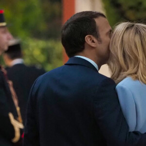 Le président de la République française Emmanuel Macron et sa femme la Premiière Dame Brigitte Macron reçoivent son homologue le président de la république populaire de Chine et sa femme la Première Dame pour une visite de la villa Kérylos avant un dîner privé à Beaulieu-sur-Mer, France, le 24 mars 2019. © Laurent Vu/Pool/Bestimage 