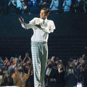 Stromae sur scène lors de la 37ème cérémonie des Victoires de la musique à la Seine musicale de Boulogne-Billancourt, le 11 février 2022. © Cyril Moreau / Tiziano Da Silva / Bestimage 