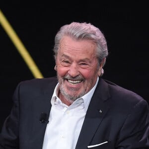 Alain Delon, invité de l'émission télé "Che tempo che fa" à Milan en Italie le 25 mars 2018. 