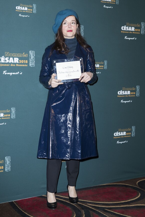 Laure Calamy - Déjeuner des nommés pour la 43e cérémonie des César 2018 au restaurant Fouquet's à Paris, le 10 février 2018. © Olivier Borde/Bestimage