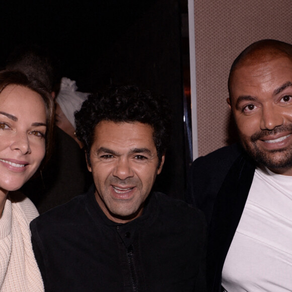 Jamel Debbouze, sa femme Mélissa Theuriau, Fouad Ben Kouider - Soirée d'anniversaire de Fouad Ben Kouider (mari de Nawel Debbouze) à Paris le 2 octobre 2021. © Rachid Bellak/Bestimage