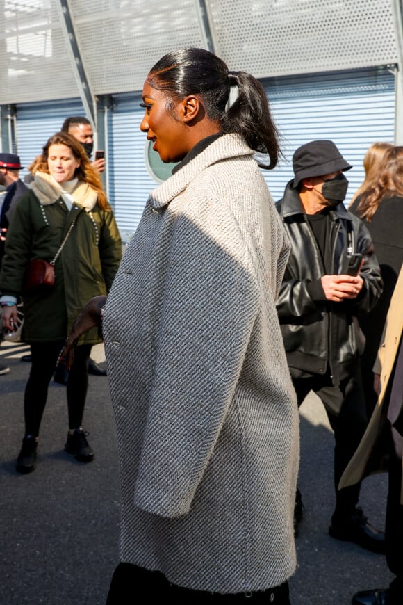 Exclusif - Aya Nakamura a assisté au défilé Balenciaga, collection prêt-à-porter automne-hiver 2022/2023, au Parc des Expositions Paris Le Bourget. Paris, le 6 mars 2022. © Da Silva-Perusseau/Bestimage