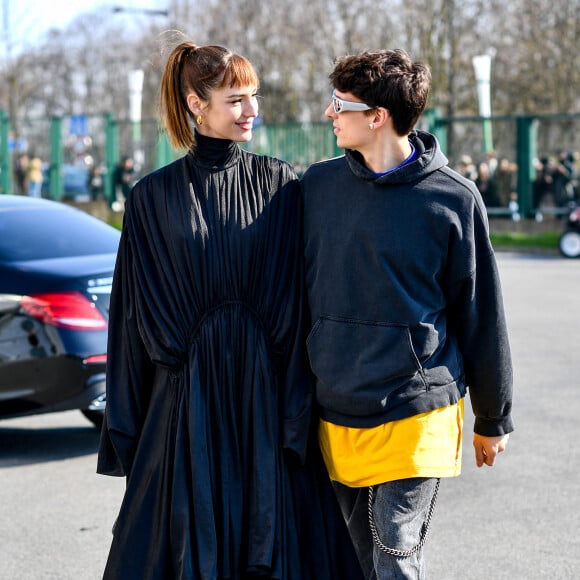 Exclusif - Louise Bourgoin a assisté au défilé Balenciaga, collection prêt-à-porter automne-hiver 2022/2023, au Parc des Expositions Paris Le Bourget. Paris, le 6 mars 2022. © Da Silva-Perusseau/Bestimage