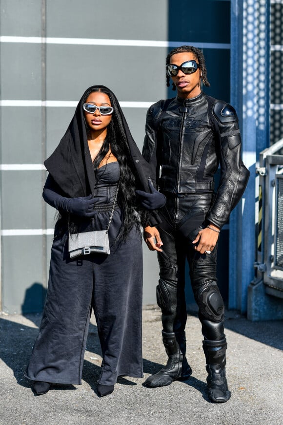 Exclusif - Lil Baby et sa petite Jayda Cheaves ont assisté au défilé Balenciaga, collection prêt-à-porter automne-hiver 2022/2023, au Parc des Expositions Paris Le Bourget. Paris, le 6 mars 2022. © Da Silva-Perusseau/Bestimage