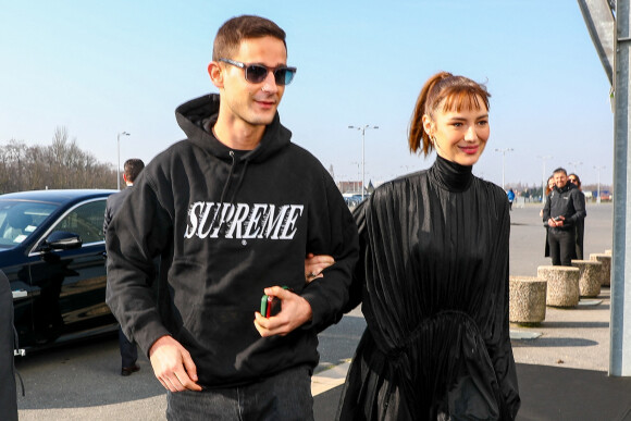 Exclusif - Louise Bourgoin a assisté au défilé Balenciaga, collection prêt-à-porter automne-hiver 2022/2023, au Parc des Expositions Paris Le Bourget. Paris, le 6 mars 2022. © Da Silva-Perusseau/Bestimage