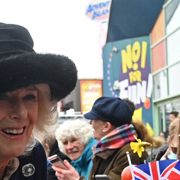 Le prince Charles, prince de Galles, et Camilla Parker Bowles, duchesse de Cornouailles, visitent Southend-on-Sea, le 1er mars 2022.