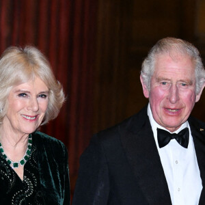 Le prince Charles et Camilla Parker Bowles, duchesse de Cornouailles, à leur arrivée à la soirée "The British Asian Trust" au British Museum à Londres. Le 9 février 2022
