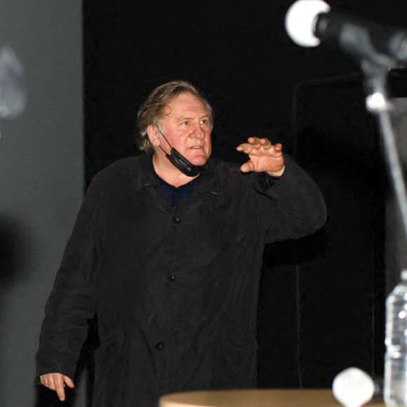 Gérard Depardieu lors du Festival Premiers Plans à Angers le 28 janvier 2022 pour la présentation du film "Umani". © Laetitia Notarianni / Bestimage