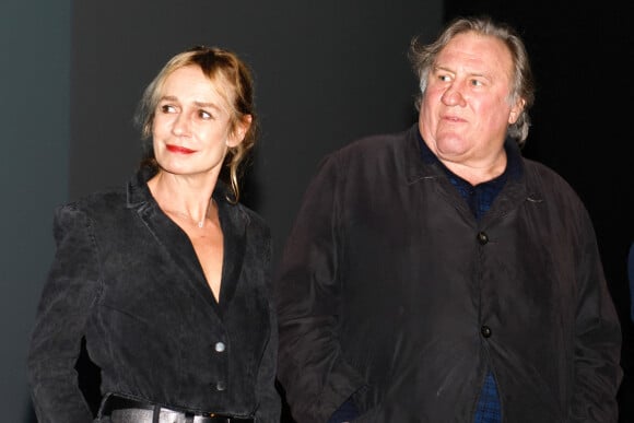 Gérard Depardieu, Sandrine Bonnaire lors du Festival Premiers Plans à Angers le 28 janvier 2022 pour la présentation du film "Umani". © Laetitia Notarianni / Bestimage
