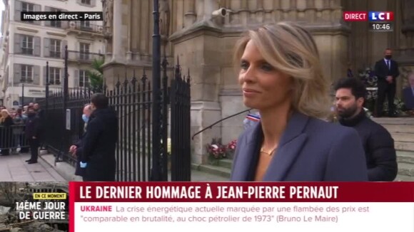 Sylvie Tellier était venue rendre un dernier hommage à Jean-Pierre Pernaut. @ LCI